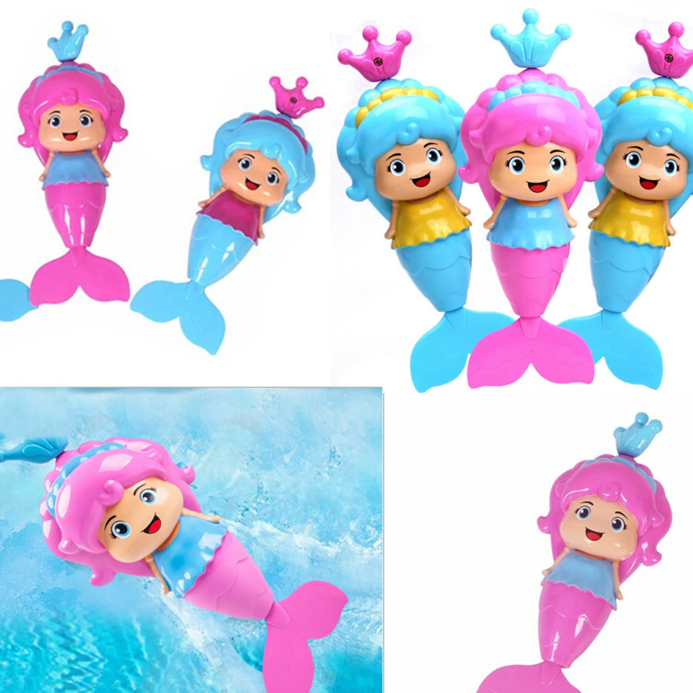 Детская Милая Русалочка заводная игрушка для ванной Классическая Игрушка