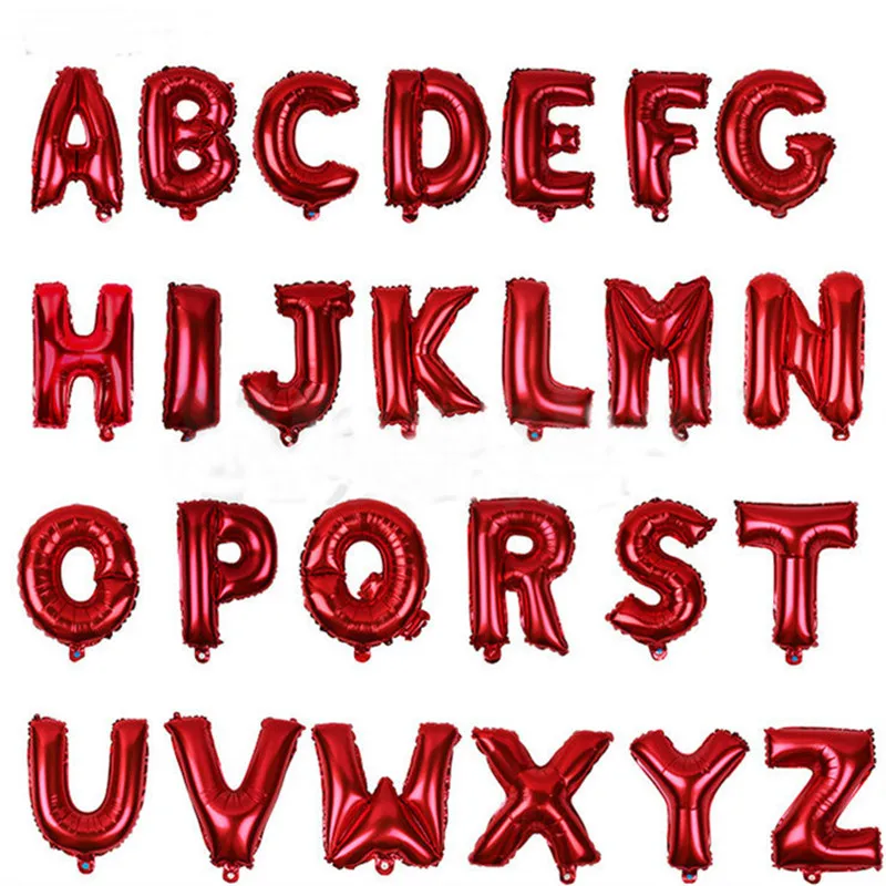 

16 Inch Red Happy Birthday Balloons Gold Foil Letter Ballons Birthday Wedding Party Decoration Kids Toy Baby Shower Air Balloons