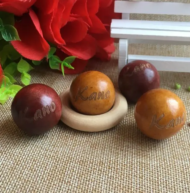 brown color 30mm paint wooden ball wood bead gift promotional two available | Украшения и аксессуары