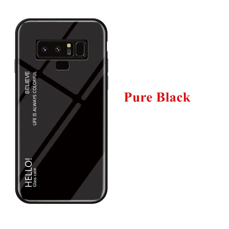 Для samsung Galaxy Note 9 Tempered Стекло чехол градиентной расцветки роскошный