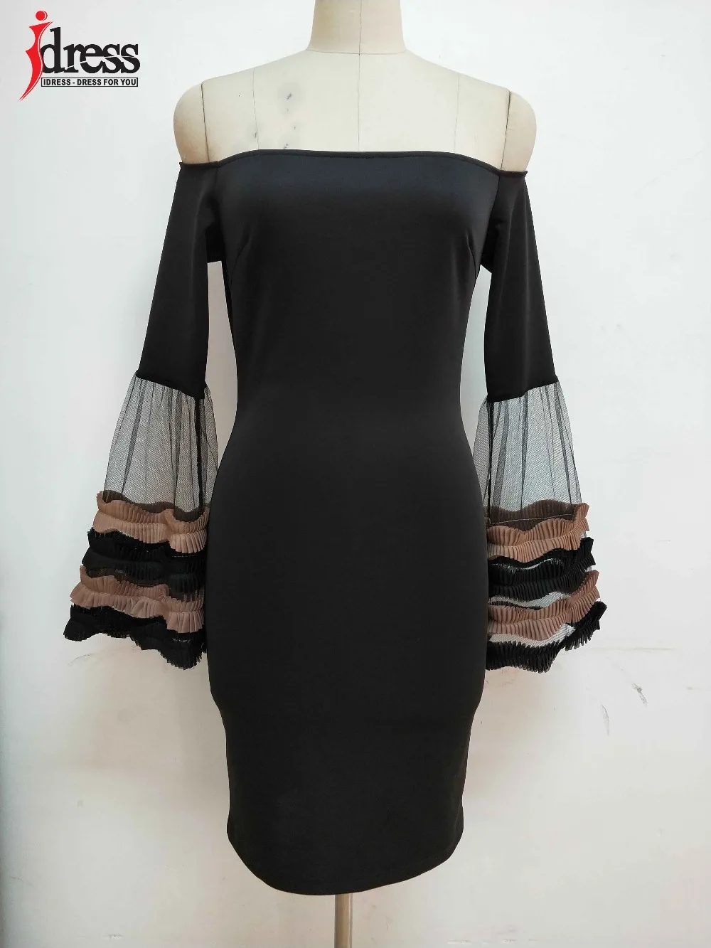 IDress 2018 одежда сексуальные черные/розовые Осенние вечерние элегантные женские с