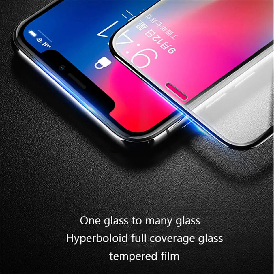 3 шт 10D Защитное стекло для iPhone 6 6s 7 8 plus XR X полное покрытие Xs Max защита экрана