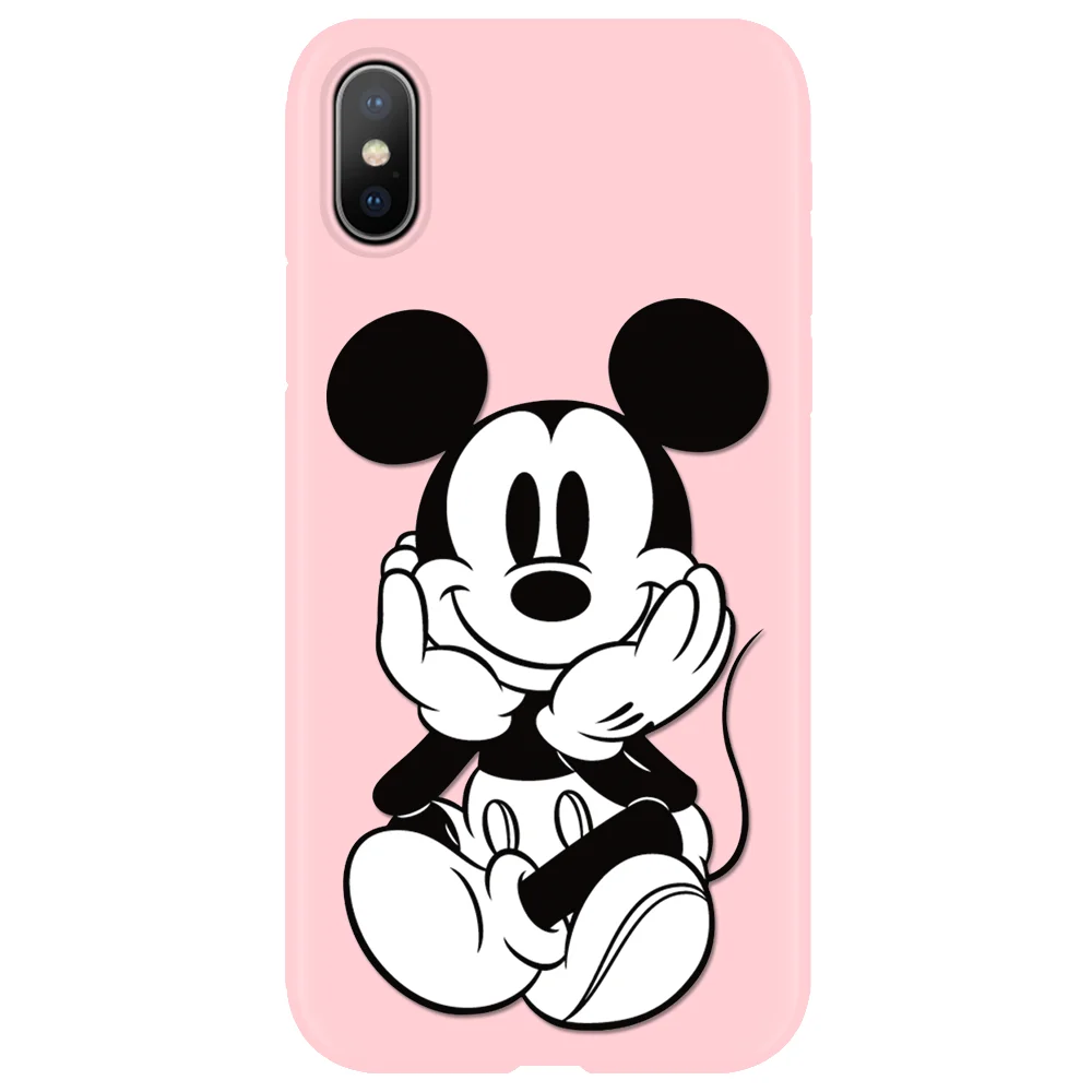 mqtuotou Pink Print Silicone Soft TPU Matte Phone Cases For iPhone XR X 8 6 6S Plus 11 Pro XS MAX 5 5S SE 9 Simple Color Case Color Cover - Цвет: mqtuotou