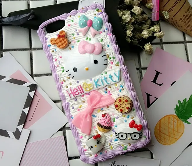 Новинка для iphone XS MAX DIY чехол 3D cat телефона X 8 7/6 6s plus Крем ручной работы коробка