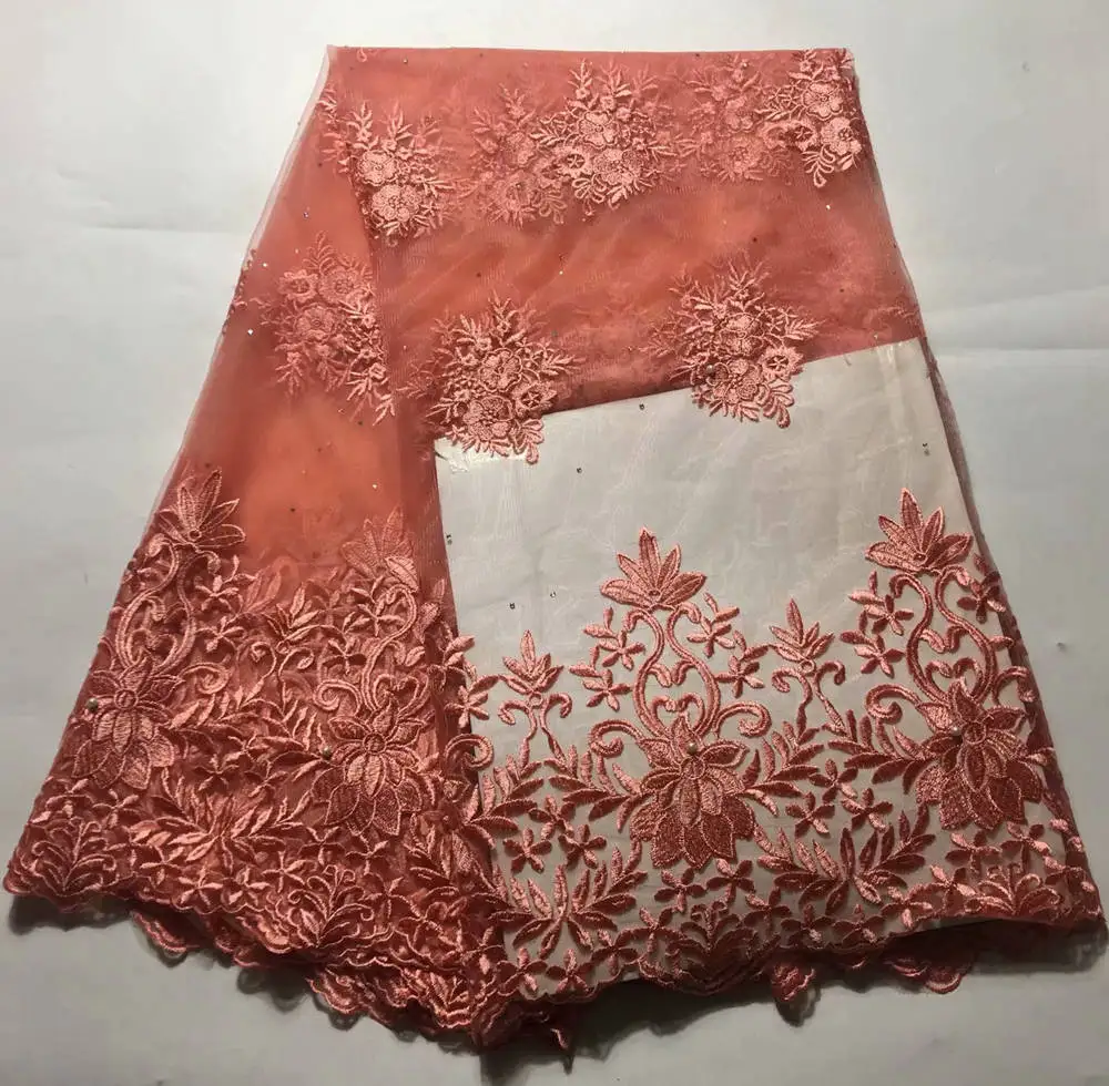 Жемчуг Невесты африканская кружевная ткань с камнем высокого качества бисером