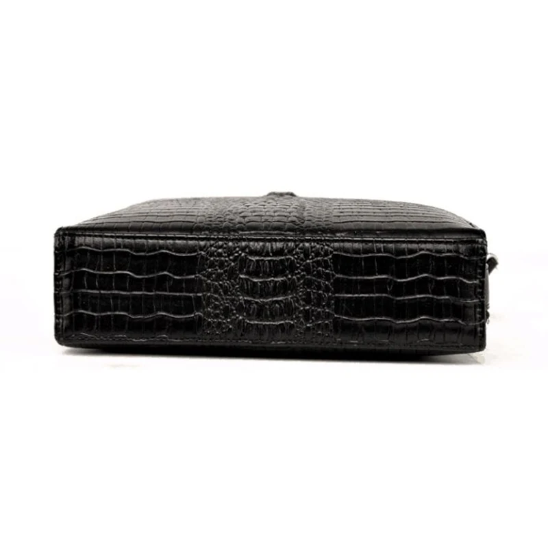 Мужской портфель из воловьей кожи с крокодиловым узором|bag genuine|messenger bagbusiness man bag |
