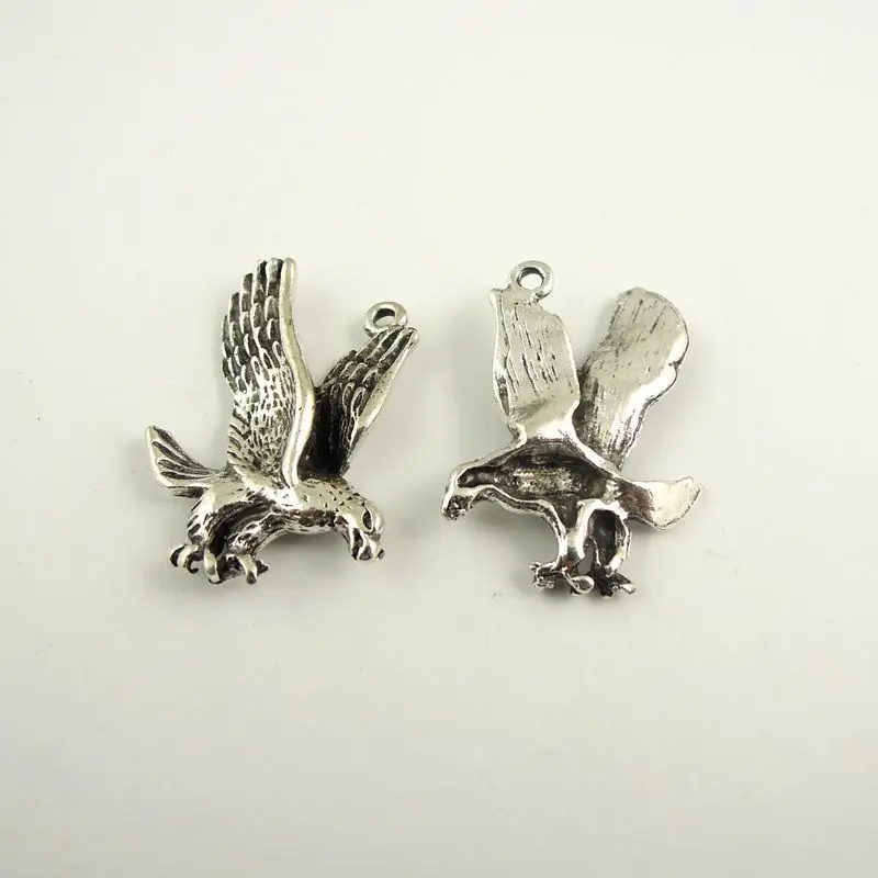 25 шт./упак. модные красивые Античные Подвески в виде орла винтажное ожерелье 27x19