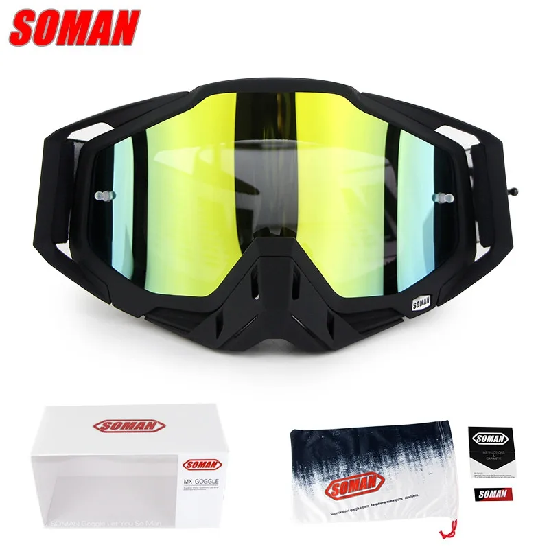 Новое поступление 100% оригинал Soman Брендовые очки для мотокросса ATV Casque
