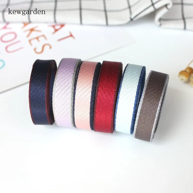 Kewgarden 16mm 1.6cm Colorful Edge Twill Satin Ribbons Handmade Tape DIY Bowknot Cotton Ribbon Garment Accessories Riband 8Y/Lot | Дом и сад