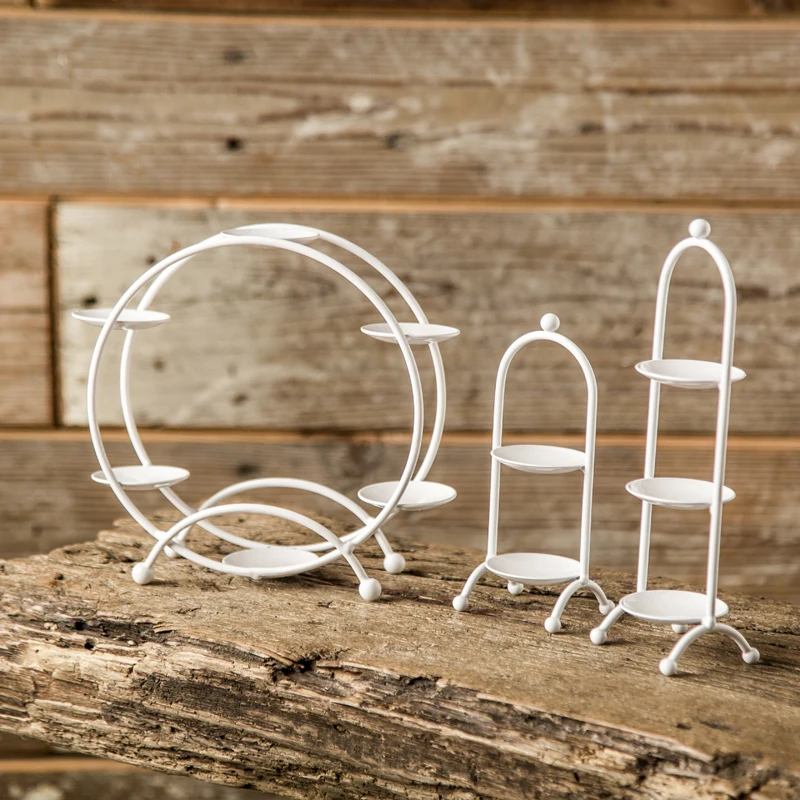 Европейский свадебный реквизит поднос для макарон торта десертная стойка колесо