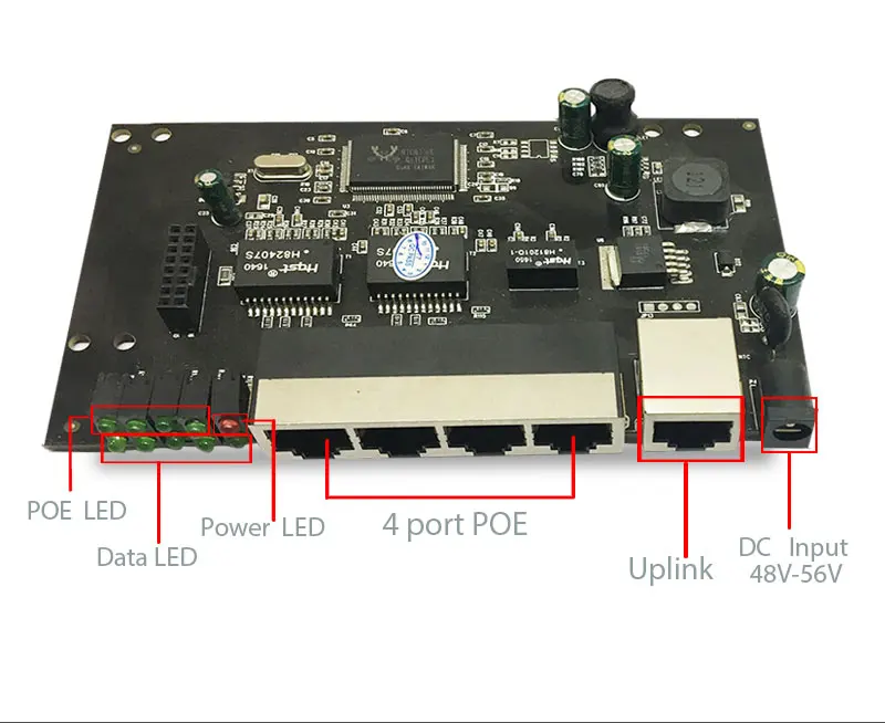 Для рабочего стола, настенное крепление 5-разъемное зарядное usb-устройство для коммутатор питания через ethernet 65 Вт IEEE802.3af/на usb-хаб 960 P/1080 P HD ip Камера NVR мини PC Buletooth Wi-Fi
