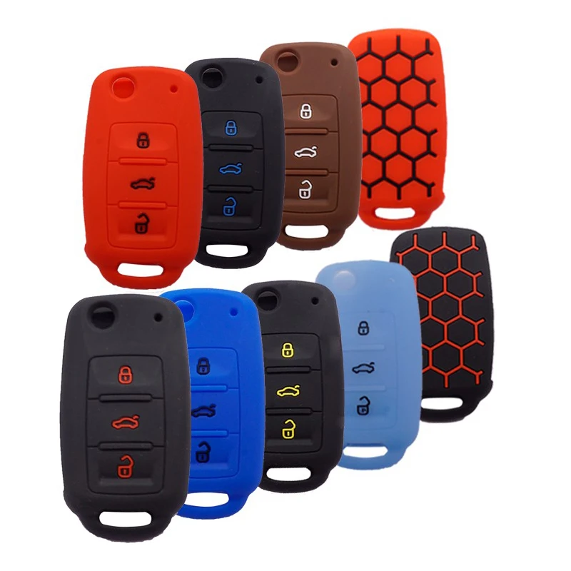 Xinyuexin 3 кнопочный ФОБ для VW Passat Polo Golf Touran Bora Smart Key Shell Protector Holder | Автомобили и