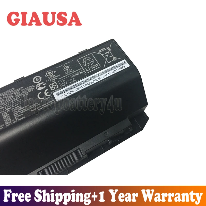GIAUSA Новый A42 G750 аккумулятор 15 в 88Wh 5900 мАч для Asus ROG G750J G750JH G750JM G750JS G750JW