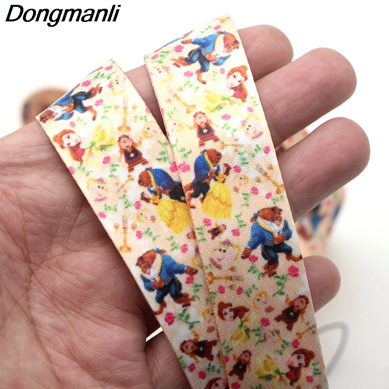 P1921 Dongmanli beauty and the Beast Детские брелки, талрепы, Значки для удостоверения личности/веревки для мобильного телефона/шнурки для ключей, шейные ремни, ювелирные изделия