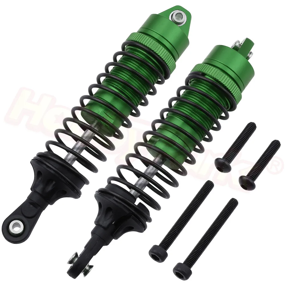 Green 6881 2 шт алюминиевый амортизатор в сборе амортизаторы для JLB Racing CHEETAH 1/10 бесщеточный ру автомобиль монстр грузовик запасные части для обновления - Цвет: Green 6881