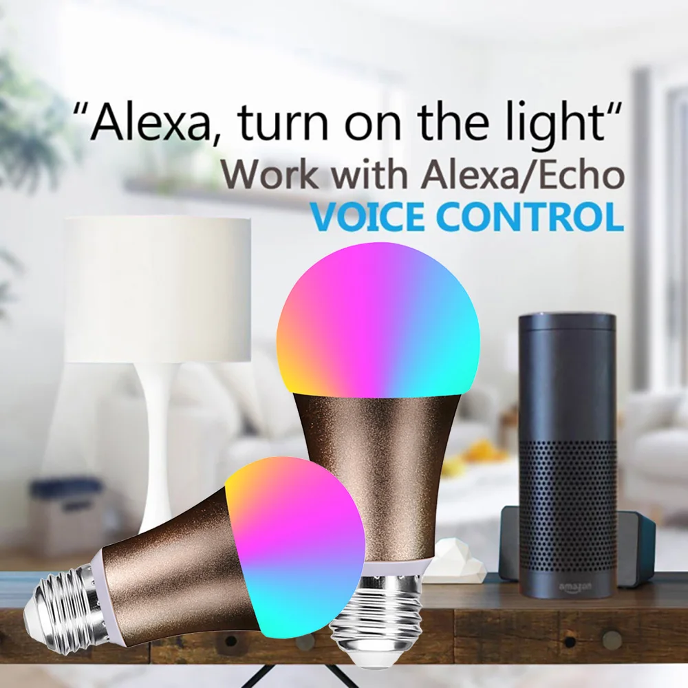 2PC Wifi LED Dimmable Light Bulb E27/26/22 Golden Smart Lamp APP Remote Voice Control Energy Saving Home Deco | Лампы и освещение