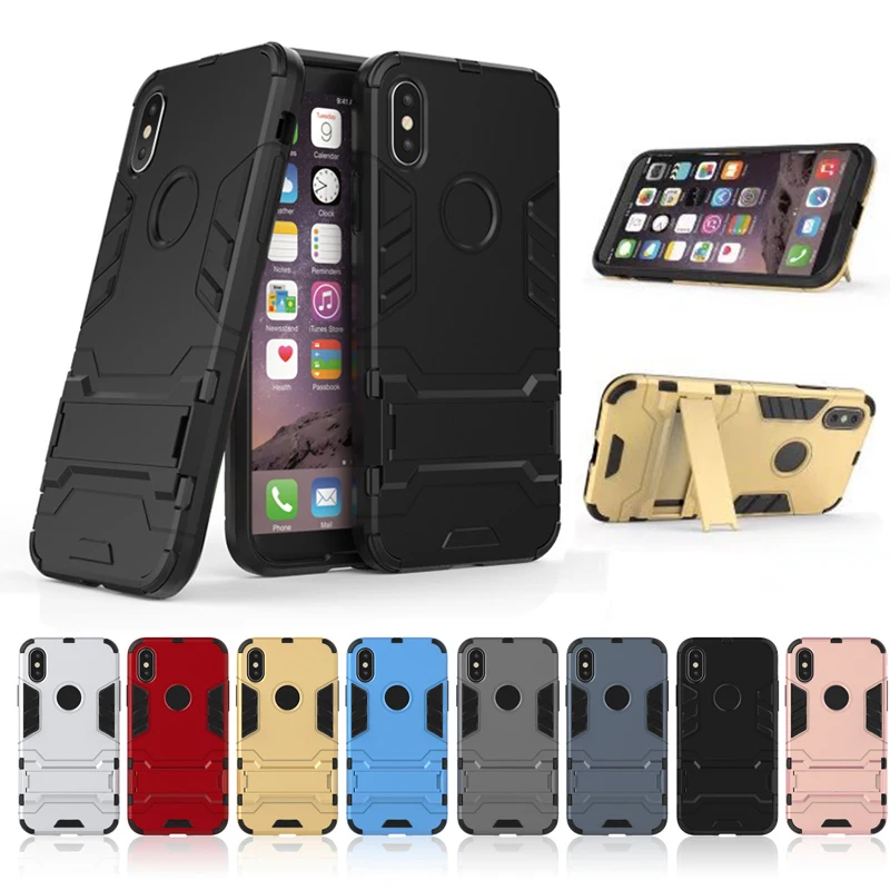 Armor Case For iPhone X XR 7 8 6 6S Plus XS Max SE 5 5S Coque TPU Hard PC Soft Shockproof Phone |