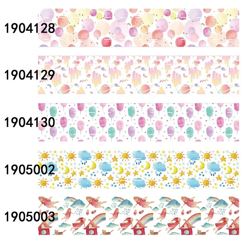

watercolor ocean cartoon printed grosgrain ribbon FLRARIBBON 50yards