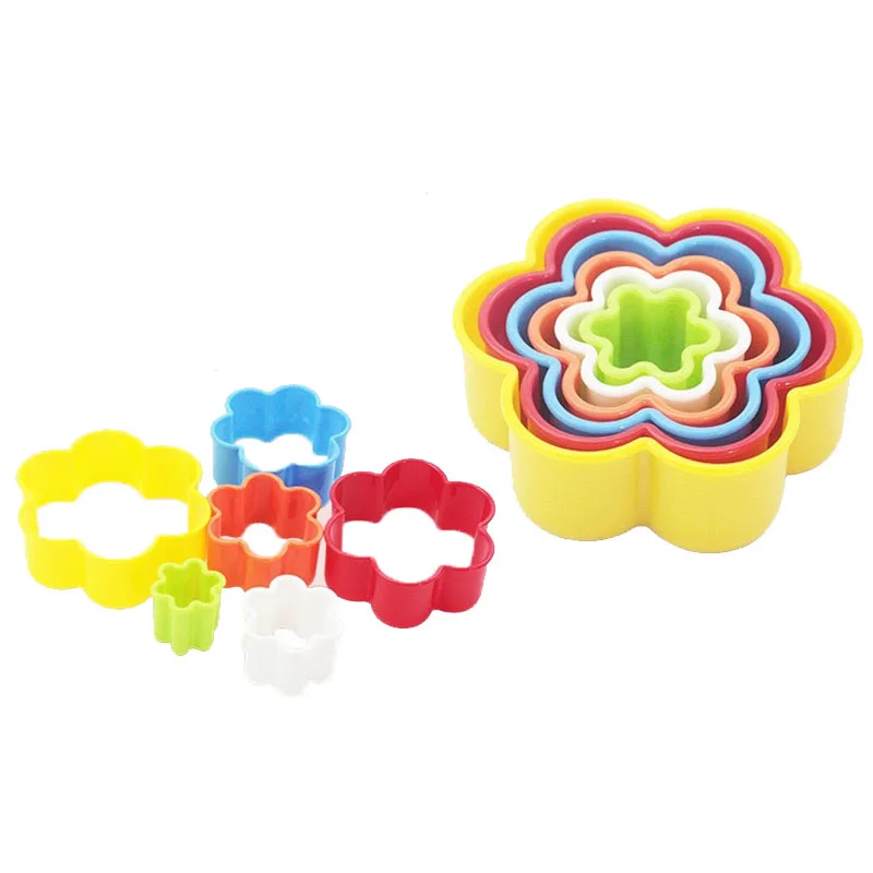 5 шт./компл. пластиковые формочки для печенья сердца цветов формы резки торта