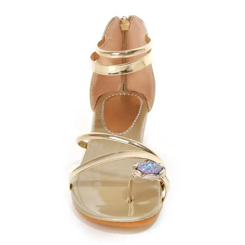 ZALAVOR/женские босоножки на плоской подошве женская летняя обувь молнии с открытым