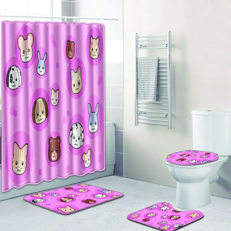 Бесплатная доставка 4 шт. злая Акула открытый большой рот Banyo Paspas коврик для