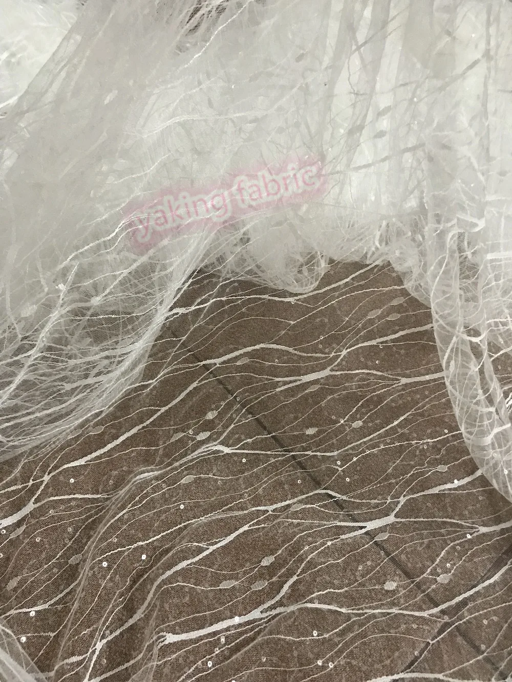 good quality yaking-42064 embroidered French lace fancy glitter African net fabric for party dress | Дом и сад