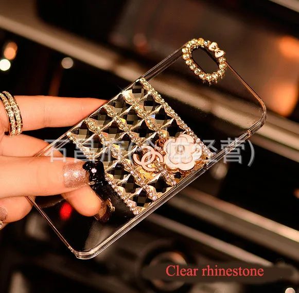 New iphone6|6plus|5 5s|4 4s rhinestone case transparent bottom colors free shipping |