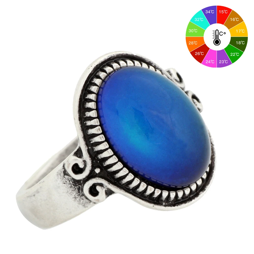 Mojo Панк Кольцо Старинные Цвет Изменение Настроения Чувство Эмоция Переменчивый
