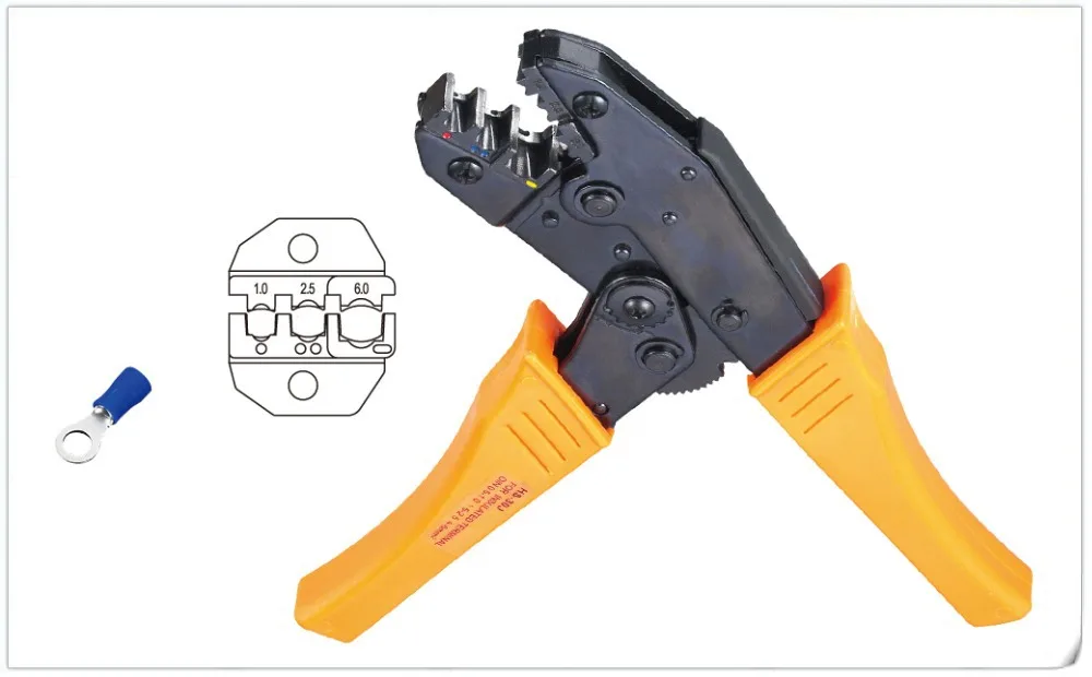 Saipwell наконечник Кримпер диапазоны 0.5-6mm2/22-10 AWG для электрических конец