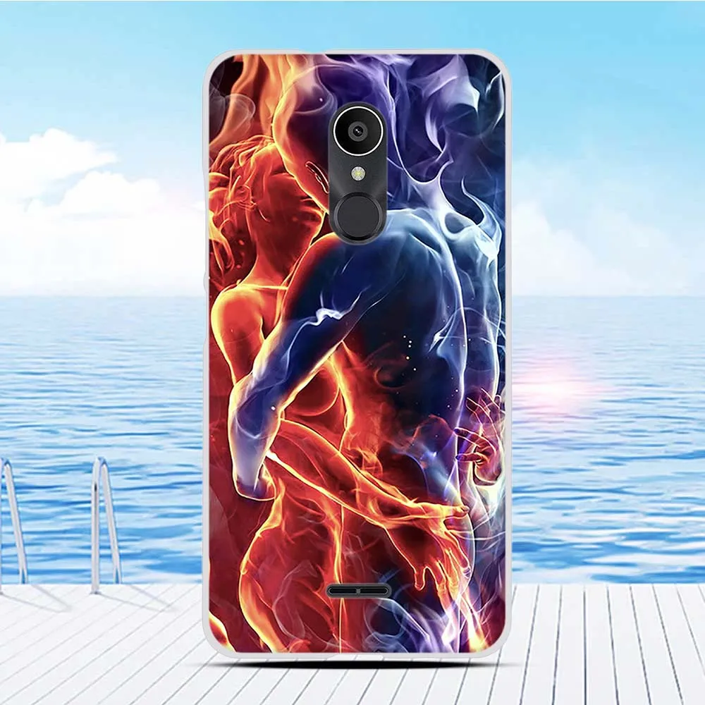 Мягкий ТПУ силиконовый чехол для alcatel 3c 2018 бампер 3D кошка печать телефона Обложка