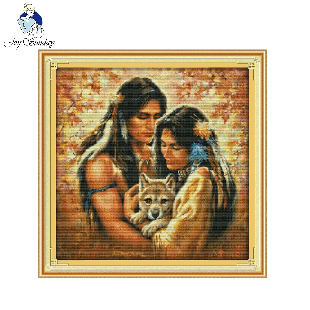 Joy Sunday нежный и мягкий как вода Счетный 11CT 14CT DIY Печатный Набор для вышивки