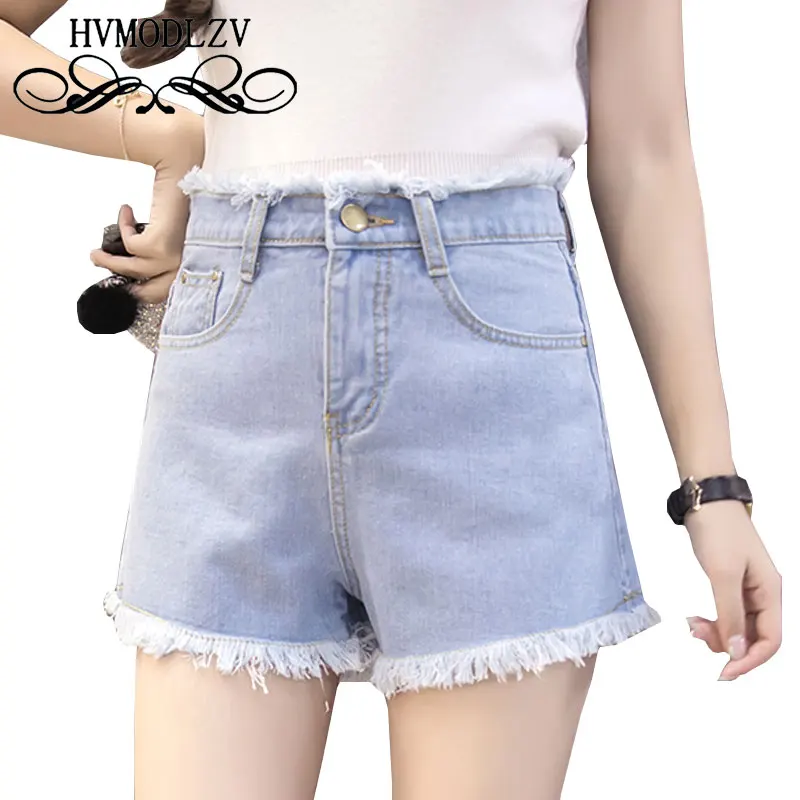 Летние новые женские плохие джинсовые шорты больших размеров 2017 повседневные