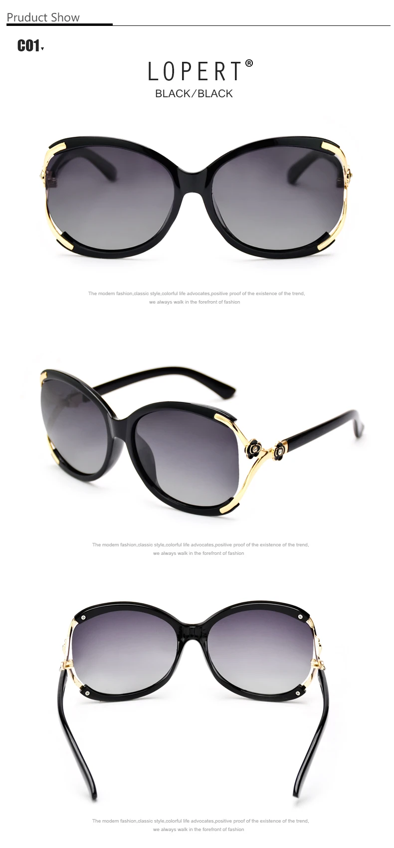 Lopert Cat Eye поляризованных солнцезащитных очков Модные женские очки Glasse Брендовая дизайнерская обувь Высокое качество вождения солнце Glasse Óculos De Sol