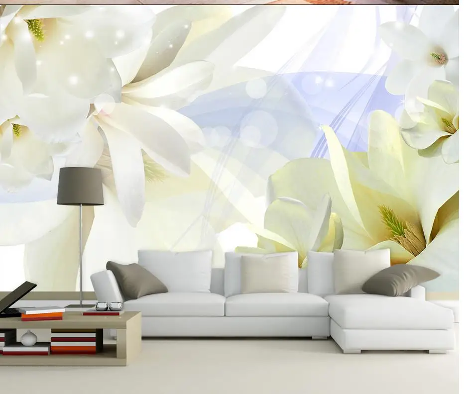 3d wallpaper for room Magnolia decorative painting flower stereoscopic | Обустройство дома