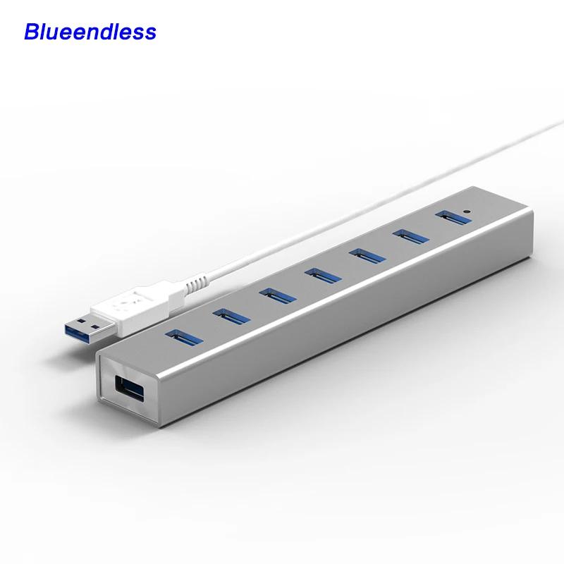 Новое поступление! 4 порта алюминиевый с usb кабелем USB 3 0 концентратор для флеш