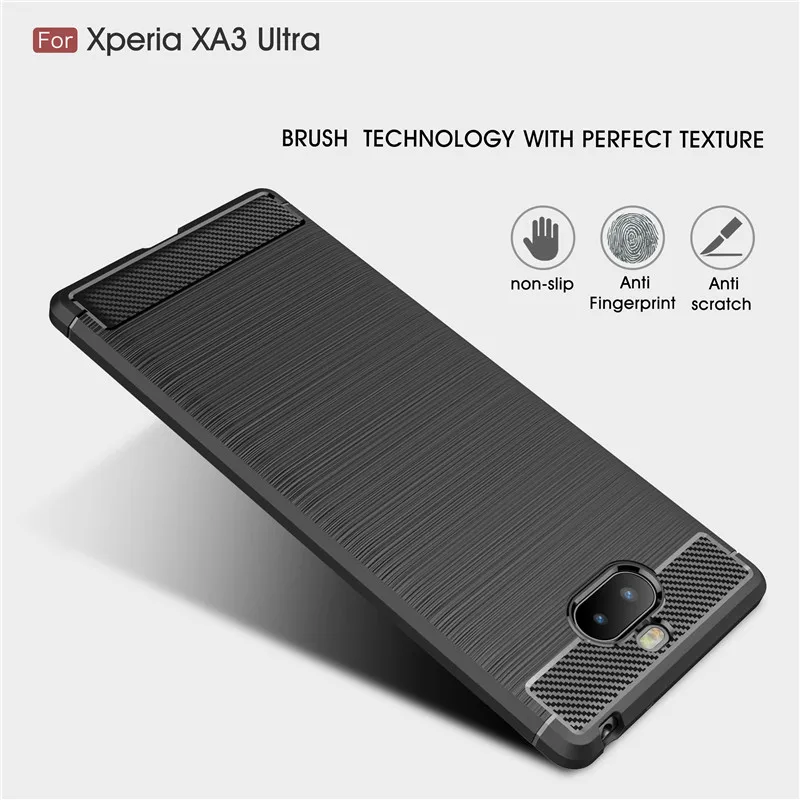 For Sony Xperia XA3 Ultra Case Luxury Armor Rubber Phone Silicone Cover SONY Capa |