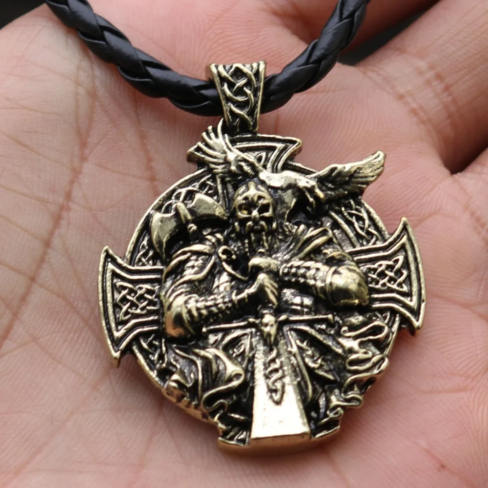 Wicca Викинг один Raven Corss подвеска Елены росовы ожерелье s Heathen Амулет ювелирные
