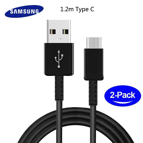 2 USB C Cables Samsung S9 S8 Plus USB настенное зарядное устройство type C кабель для путешествий Быстрый быстрый адаптер зарядка 1,2 м зарядка Note 9 8 7 C 5 7 9 Pro - Тип штекера: 2 USB C Cables