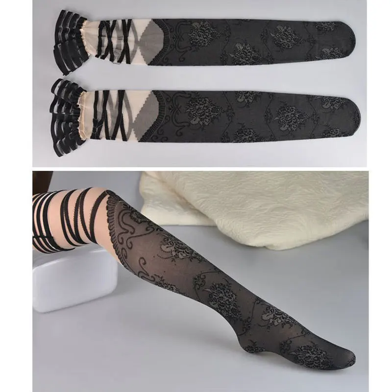 Хит продаж свадебные сексуальные кружевные чулки в стиле панк готика на