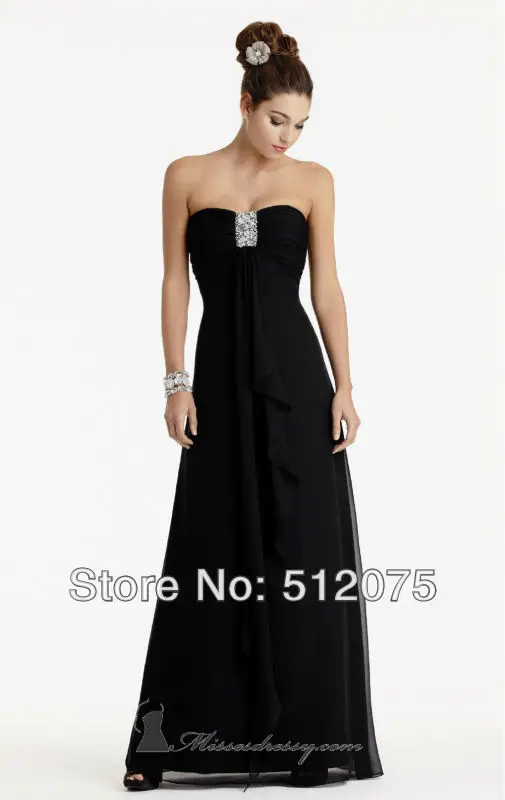 Wholesale and Retail A-line Black Long Sexy Chiffon Prom Dresses Gown Kiss Family | Свадьбы и торжества