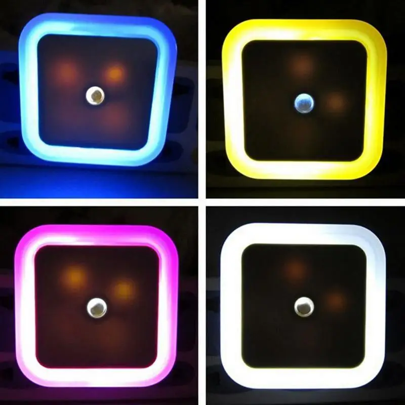 4 цвета мини ночник портативный датчик освещения контрольная лампа ЕС/США вилка