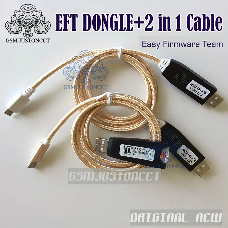 2018 Новинка 100% оригинальная прошивка TEMA / EFT DONGLE + кабель UART 2 в 1 Бесплатная