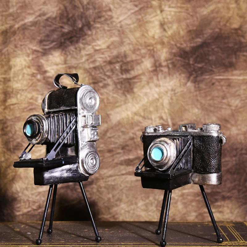 Ретро смолы штатив модель камеры ремесла магазин украшения окна мягкое