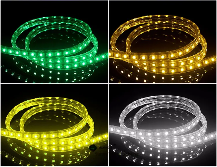 20 м/рулон 5050 60 светодио дный/m 110 В вход IP65 RGB мягкие полосы, Ультра-яркий цвет меняется светодио дный ленты свет для наружной с силиконовая трубка