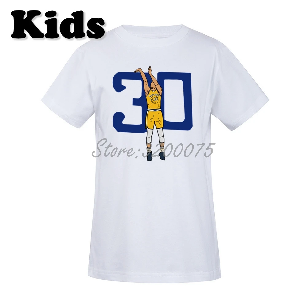 Детская футболка с надписью Stephen Curry 30 shoot movement Golden State для мальчиков и девочек