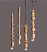 modern brief creative and fashion wood light pendant lights pendant lamp modern hanglamp dining room bead pendant lights