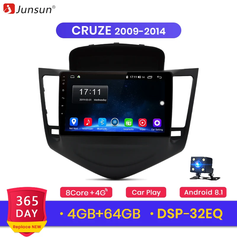 Junsun 4G + 64G CarPlay DSP Android 8 1 автомобильный Радио Мультимедиа Стерео Аудио плеер gps 2 Din