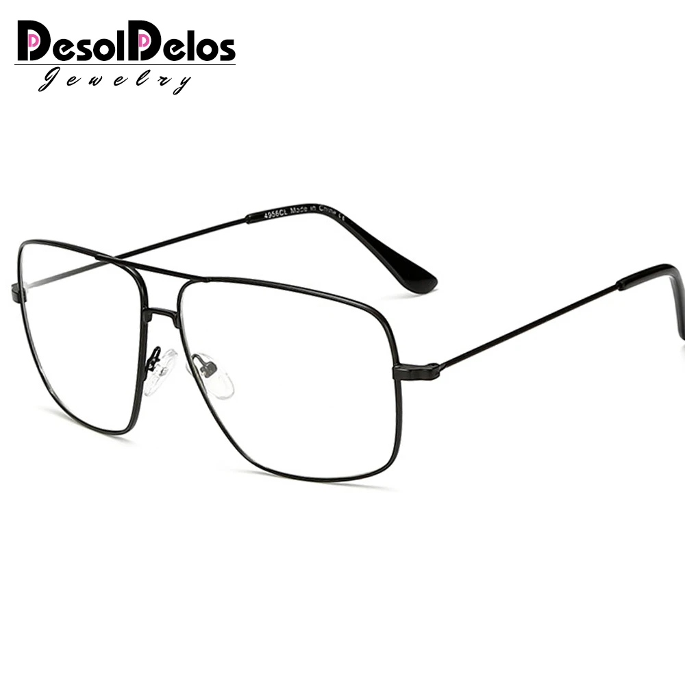 Оригинальные модные очки Oculos с металлическими большими квадратными очками для