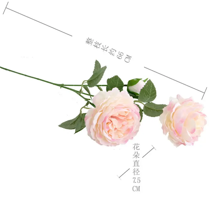 F Искусственный Пион ветка Флер искусственно Роза Флорес для свадьбы дорога, украшение арки Шелк Дешевые Искусственные цветы оптом - Цвет: F