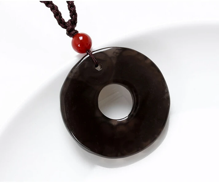 Free Shipping - natural ice kind of obsidian pendant Lucky brave double peace buckle | Украшения и аксессуары